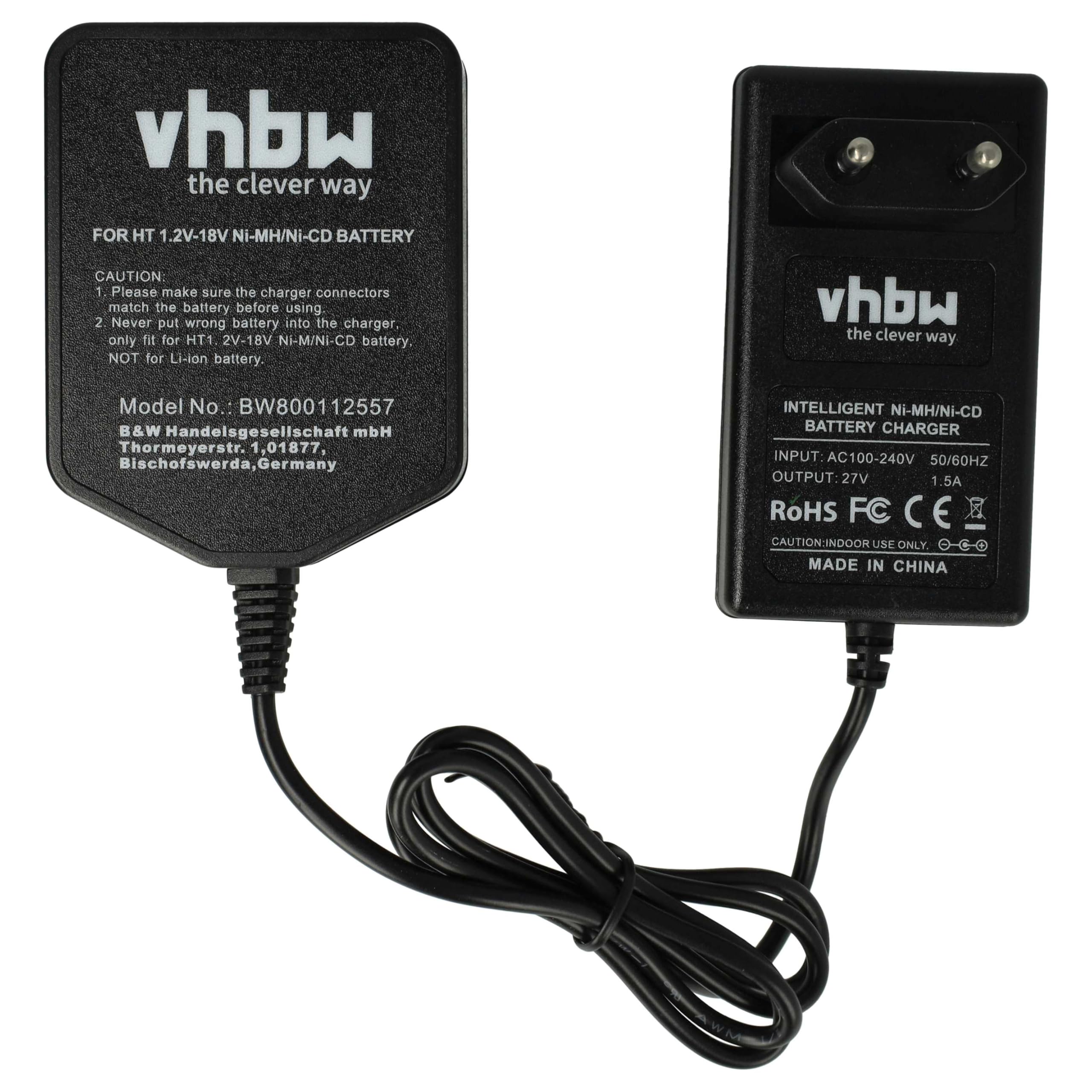 vhbw Caricabatterie Batterie per Hitachi 7,2-18V NiMH 1 slot