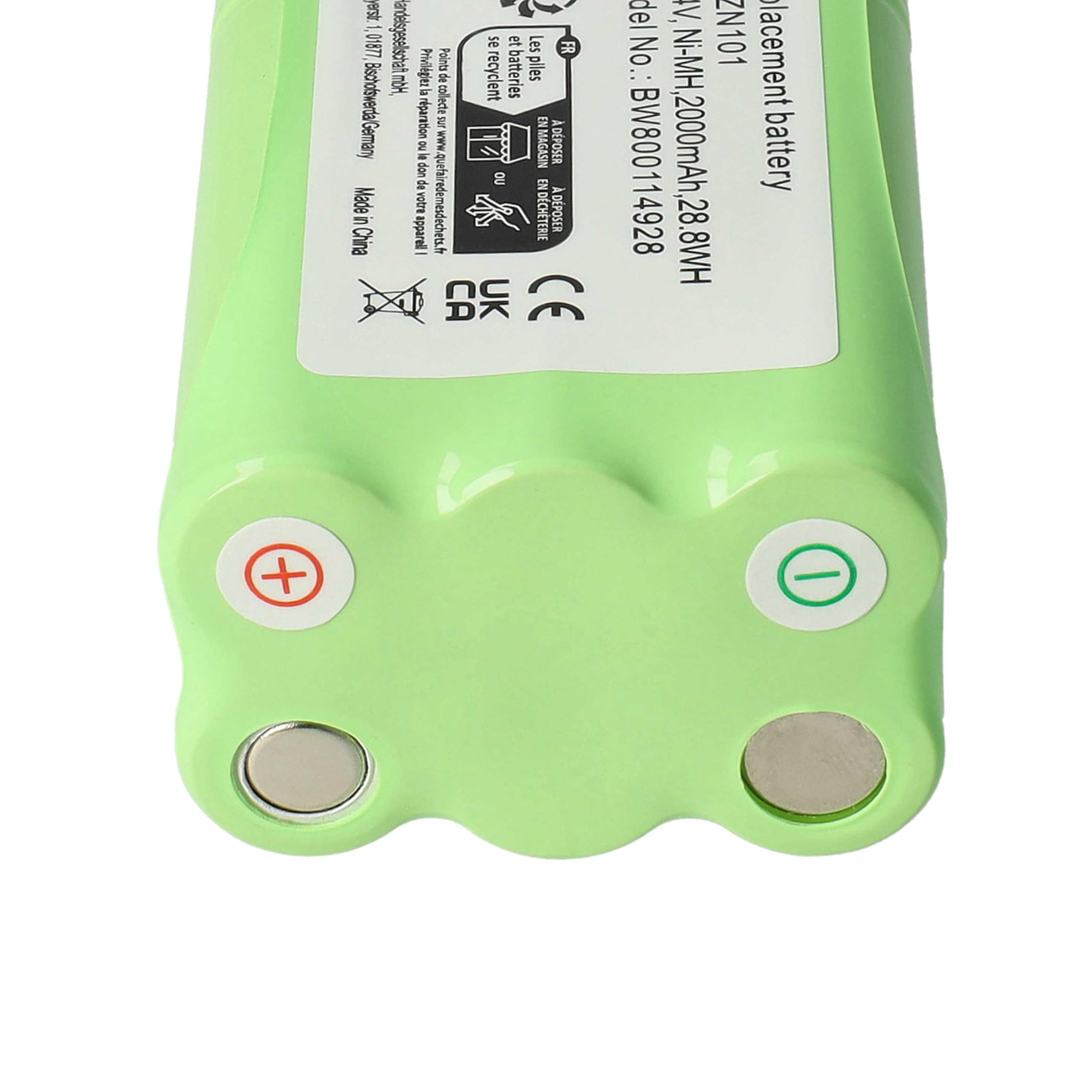 vhbw Batteria per Dirt Devil M606 Libero 2000mAh NiMH