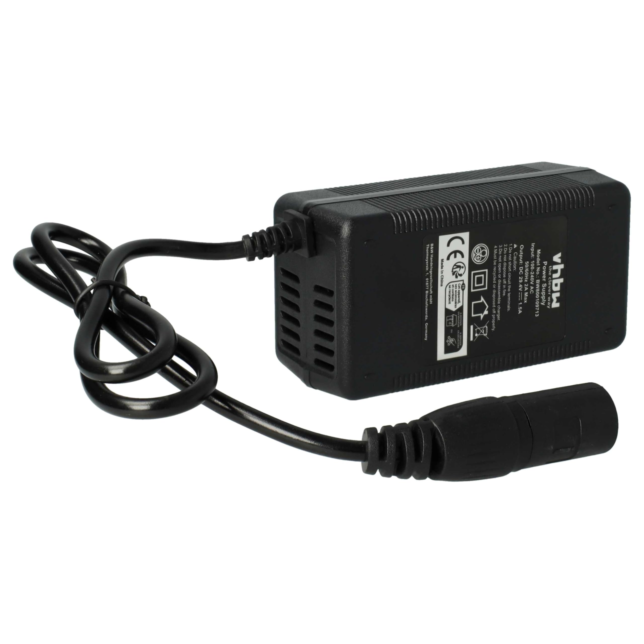 vhbw Caricabatterie HP1202L2 per e-bike 29,4V 52W