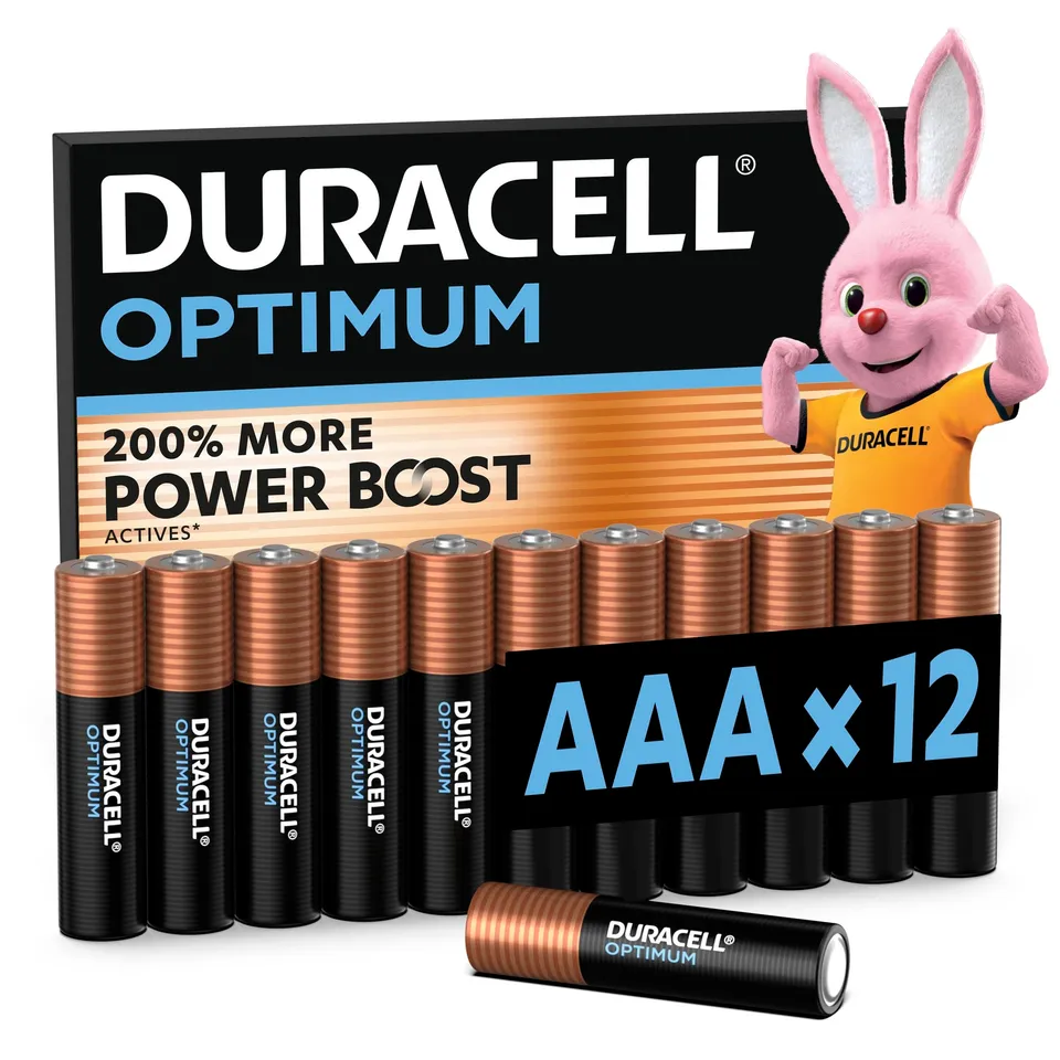 Duracell Optimum AAA batterie alcaline 12 pezzi power boost