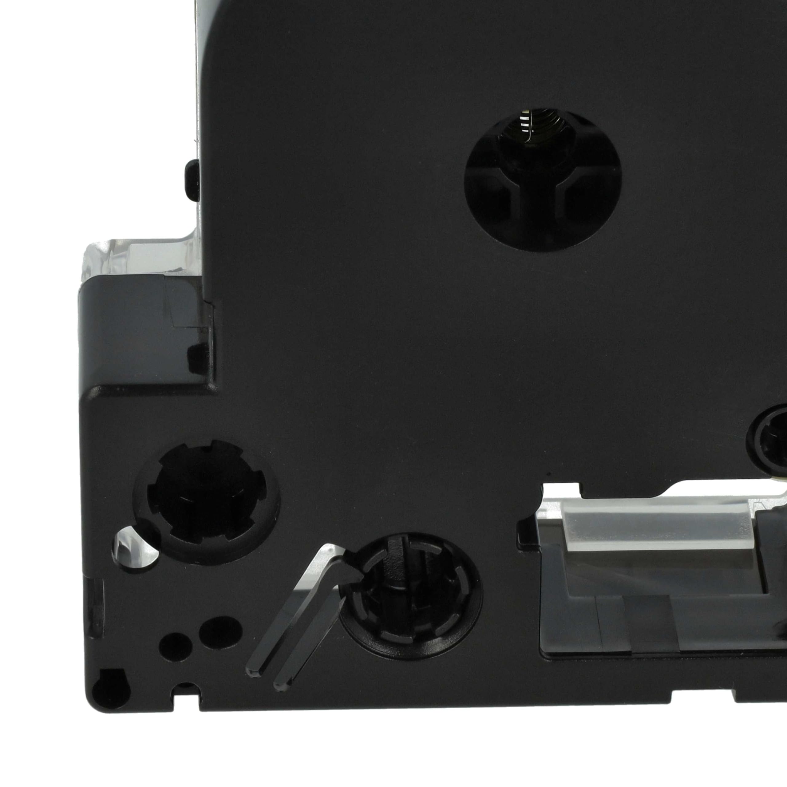 vhbw cassetta nastro 24mm nero su giallo per KingJim