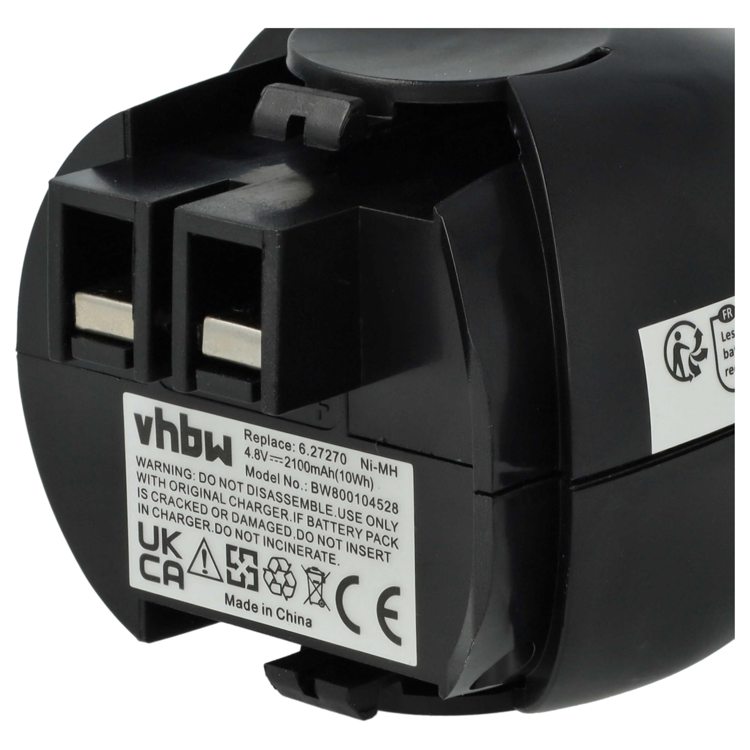 vhbw Batterie Utensile 4,8V 2100mAh per Metabo 2 Pezzi NiMH