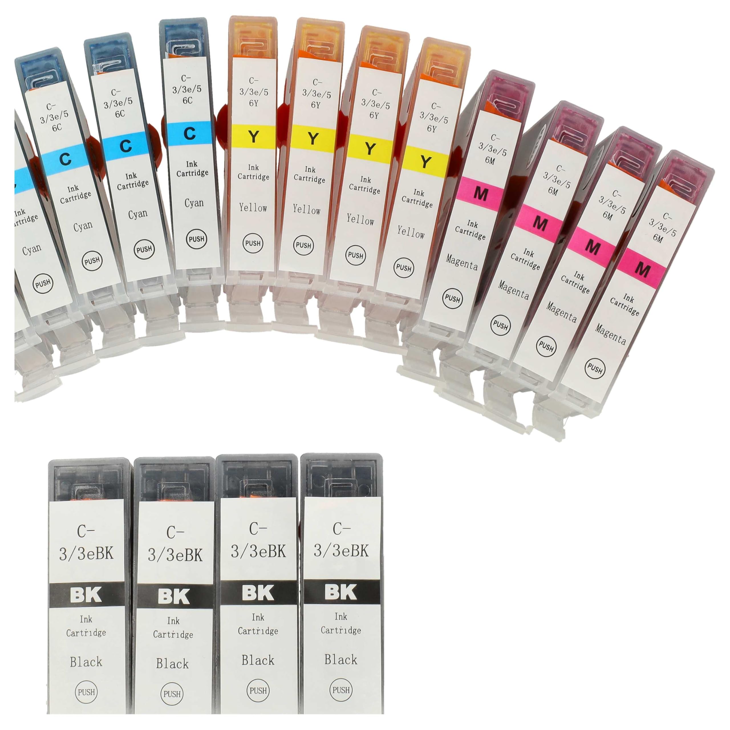 vhbw Set 20 Cartucce BCI-3e BCI-6 per Canon Pixma IP4000