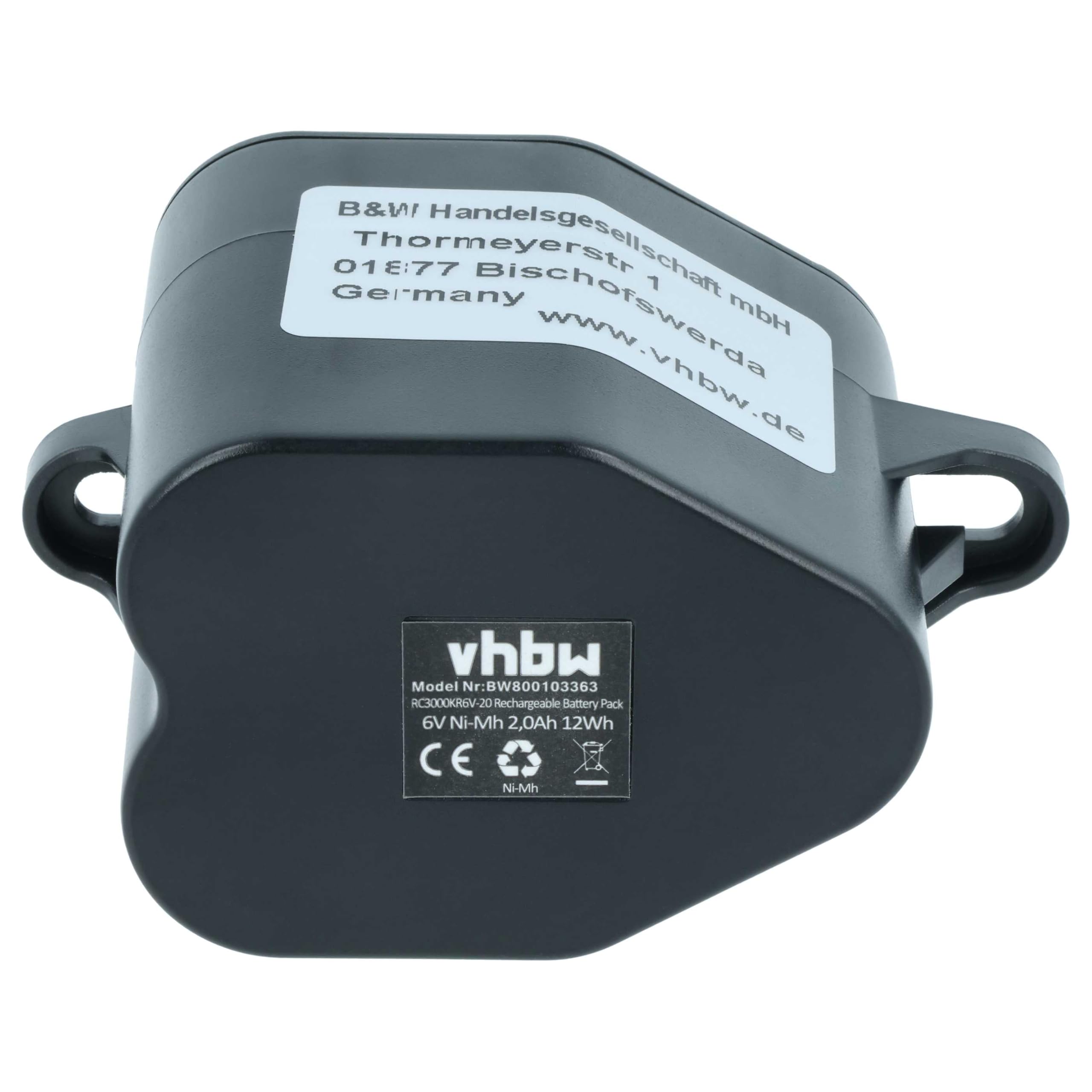 vhbw Batteria Kärcher RC3000 NiMH 6V 2 pezzi 2000mAh