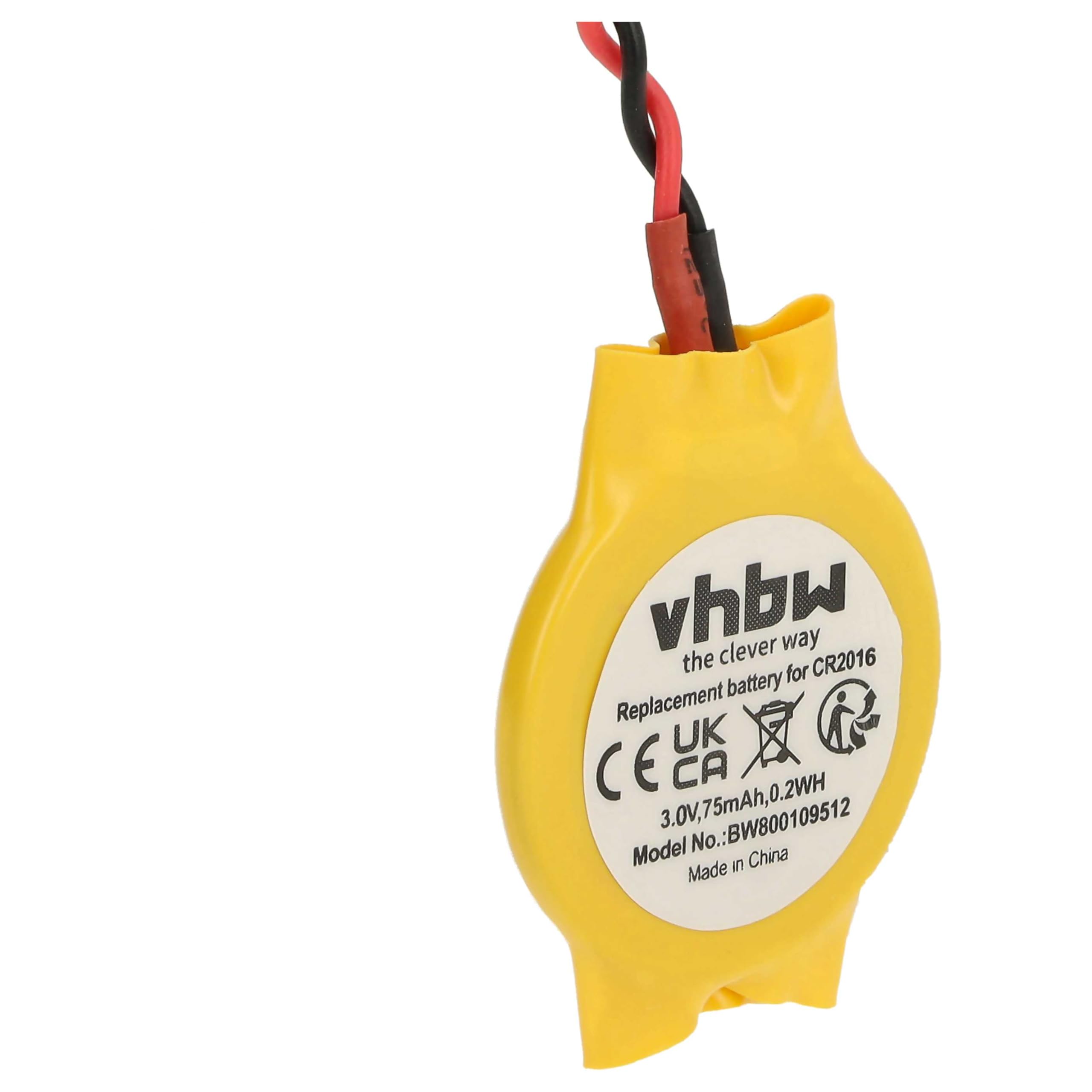 vhbw Batteria BIOS CR2016 75mAh per HP Mini 110
