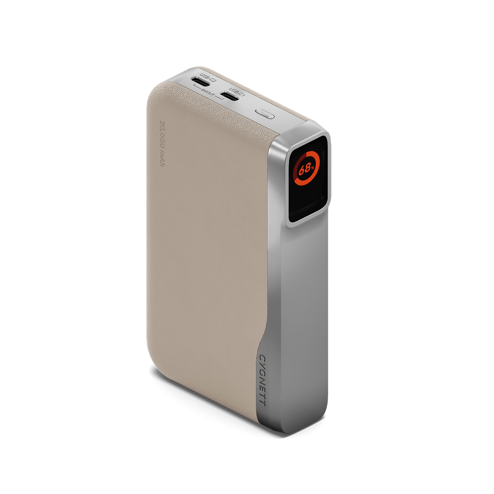 Cygnett Encore Power Bank 20000mAh 65W display digitale