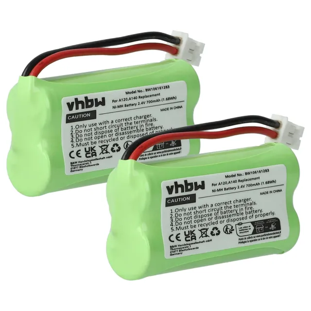 vhbw Batteria Gigaset A260 Trio Telefono Cordless 2x NiMH