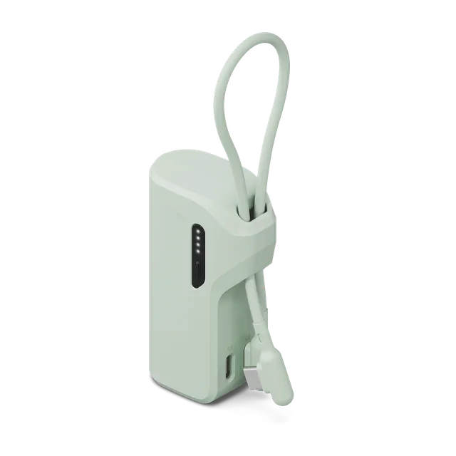Cygnett Thumboost 5K power bank 5000mAh menta con cavo 20W