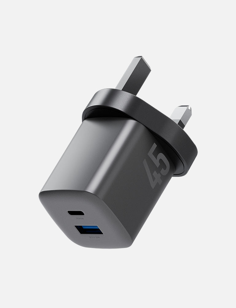 Energea AmpCharge Mini 45 UK caricatore GaN 45W gunmetal
