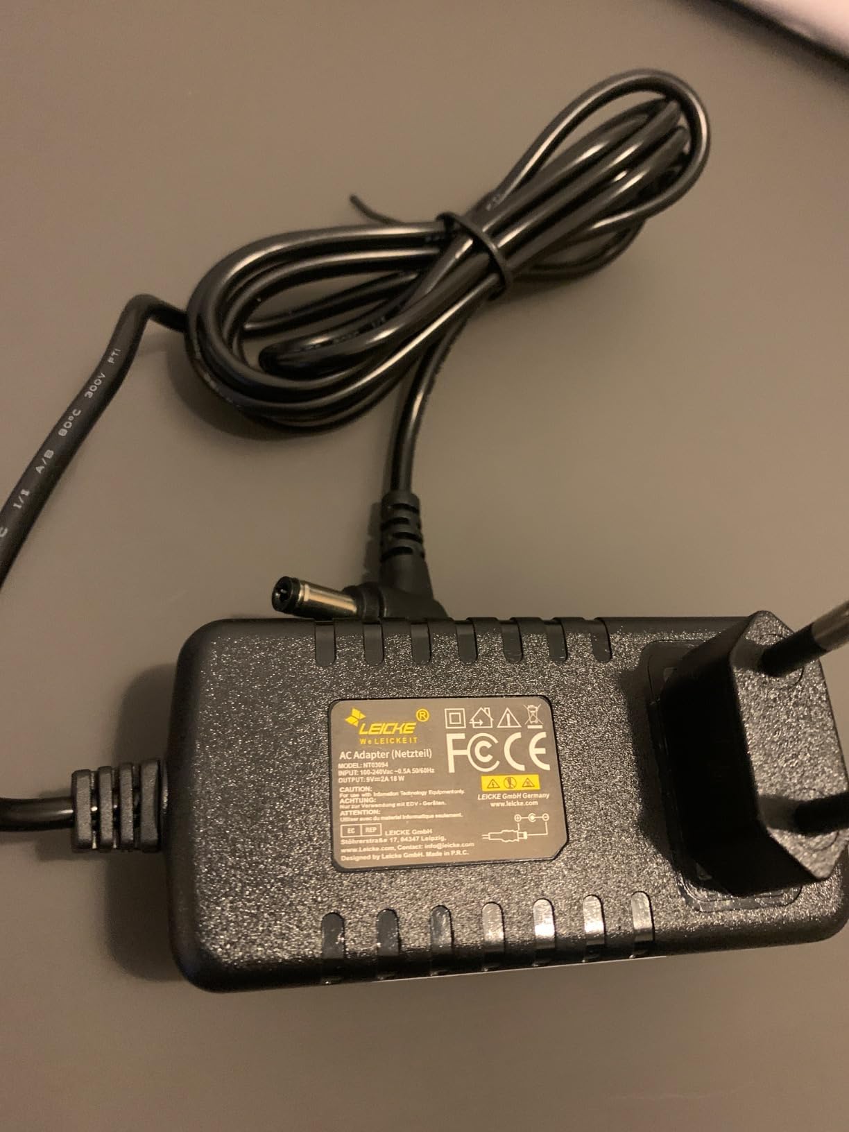 Leicke 9V 2A 18W Alimentatore per Dymo LabelManager