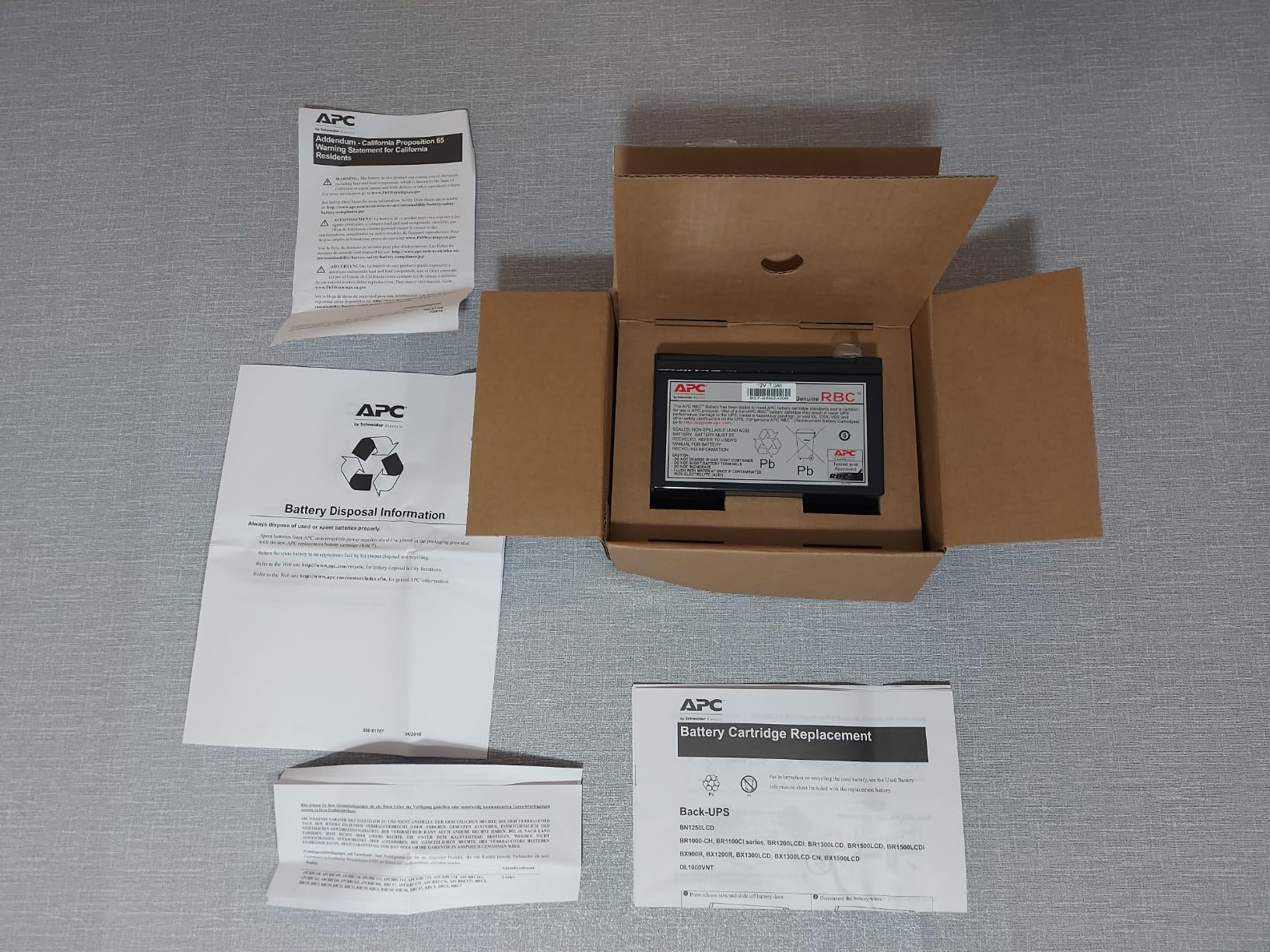 APC APCRBC110 batteria UPS ricambio per BR550GI BX700UI