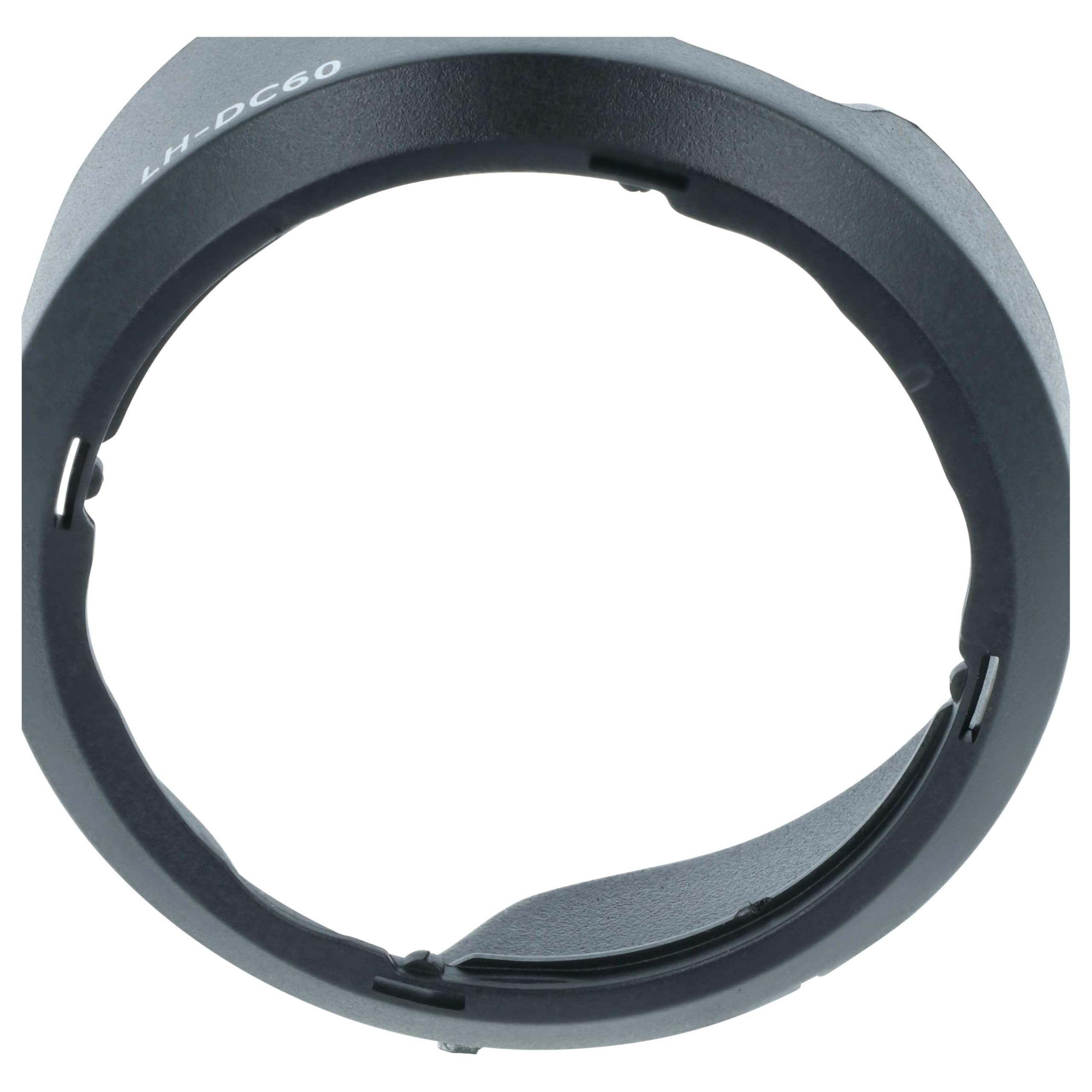 vhbw Paraluce per Canon SX50 HS 58mm Nero Tulipano
