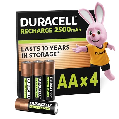 Duracell AA batterie ricaricabili 2500mAh 4 pezzi NiMH