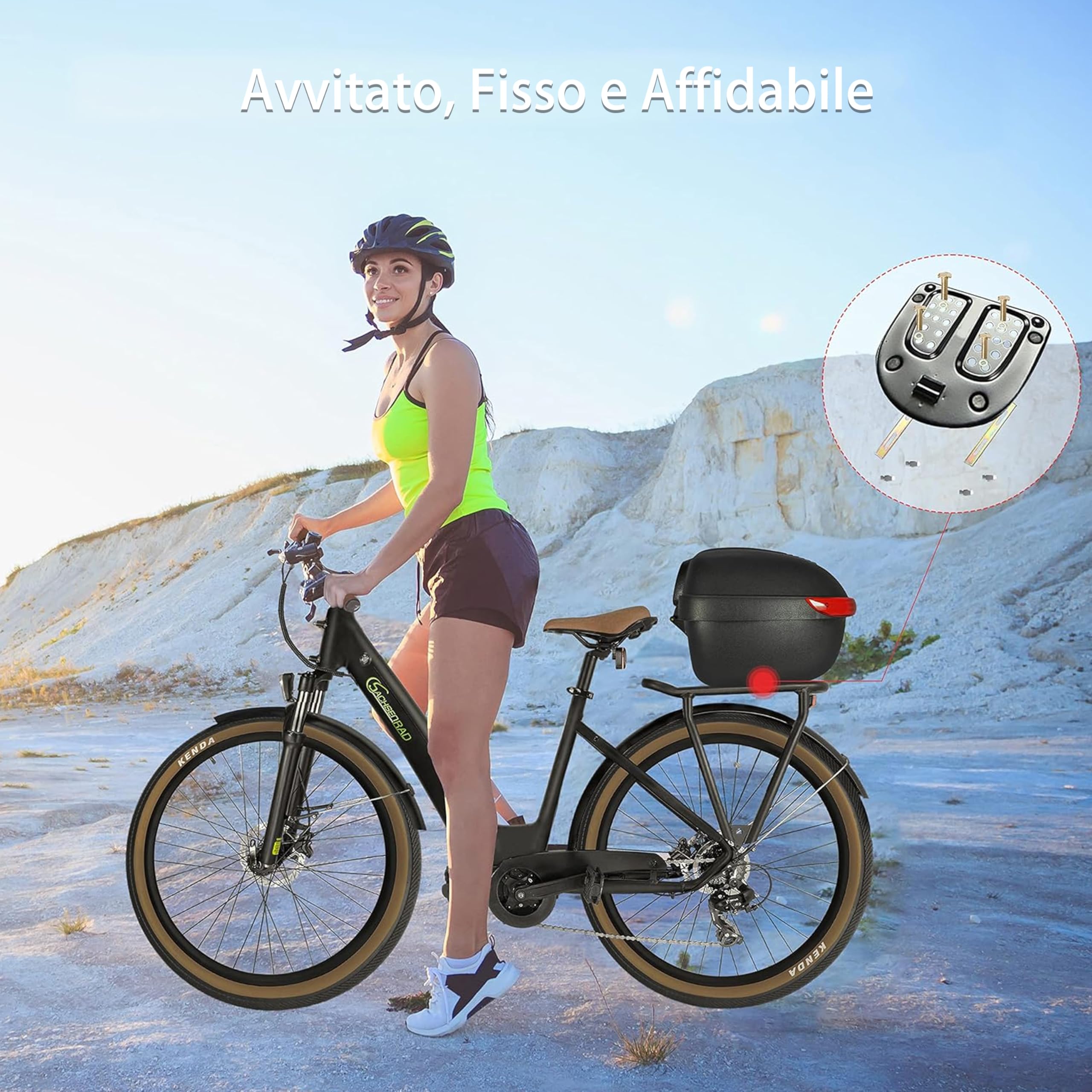 Leicke Bauletto Bici Posteriore 16 Litri Nero senza Allarme