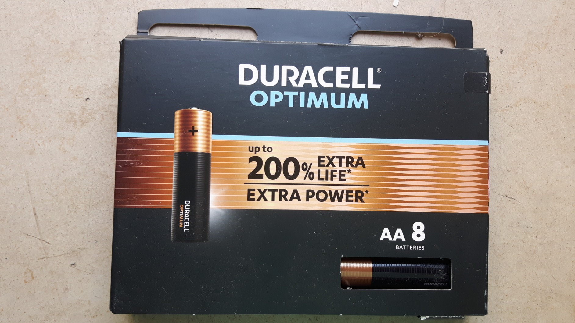 Duracell Optimum Batterie Alcaline AA 1,5V 8 pezzi boost