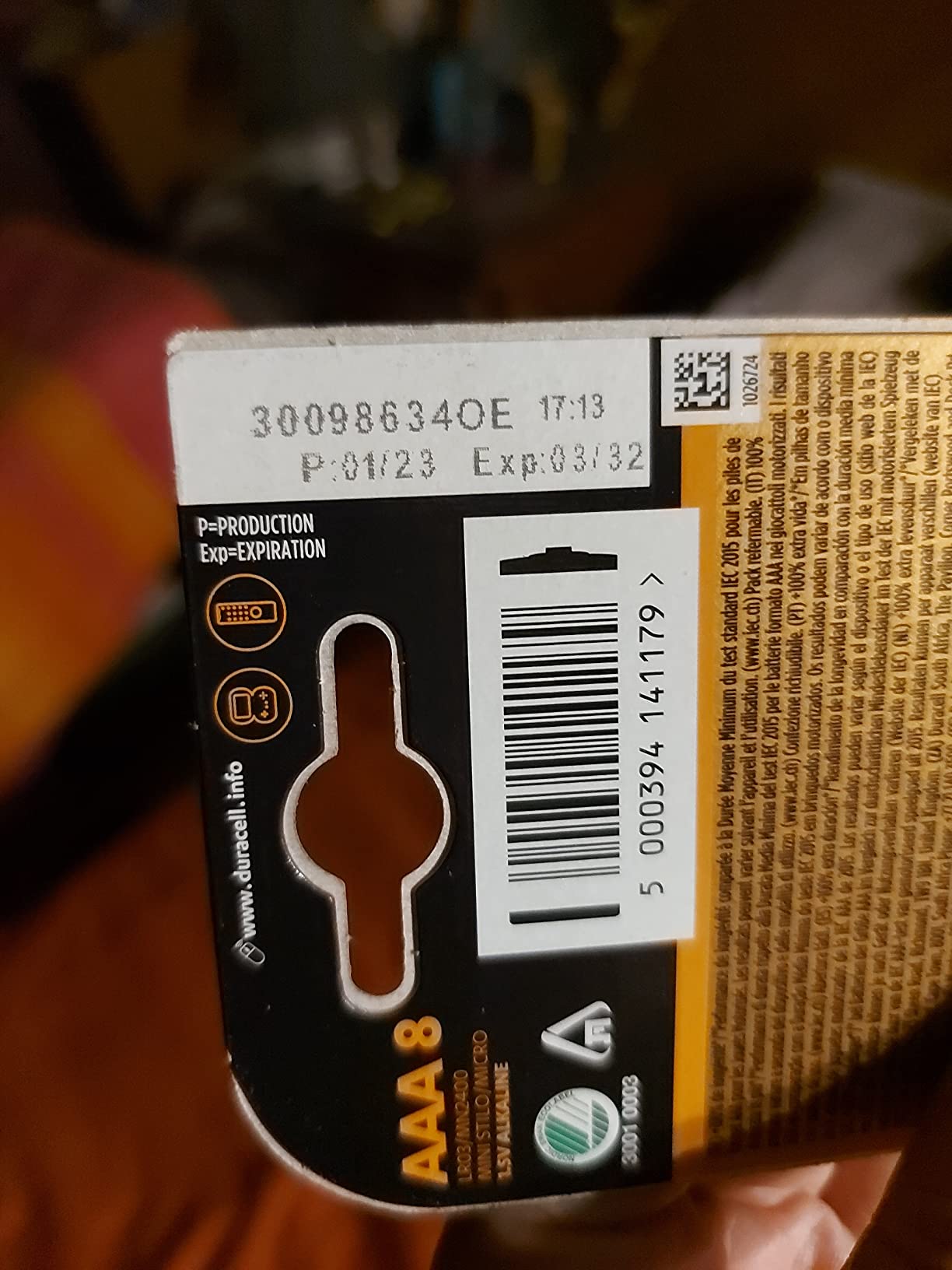 Duracell Plus Pile Alcaline AAA MN2400 8 Pezzi