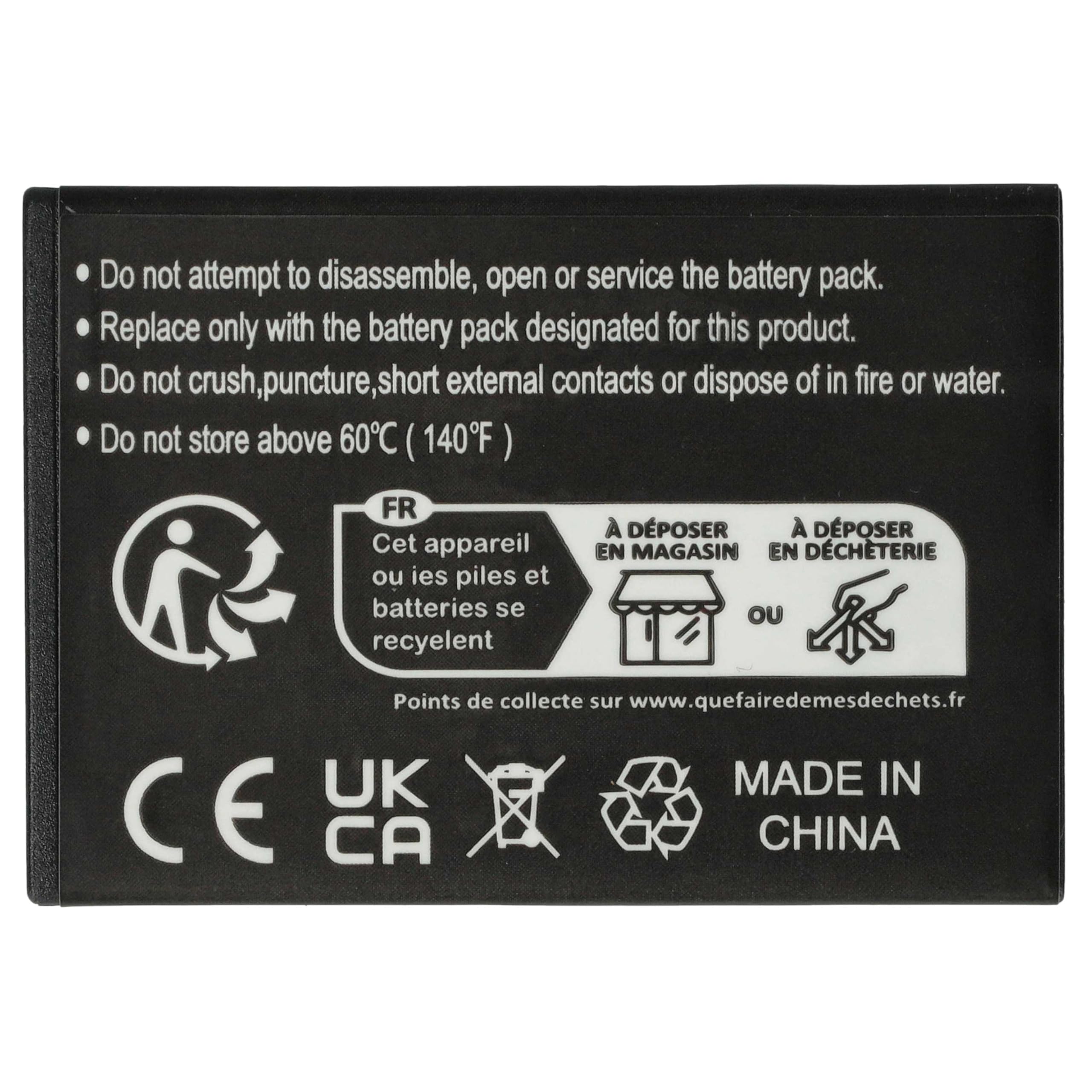 vhbw Batteria Doro Primo 413 Smartphone 1200mAh Li-Ion