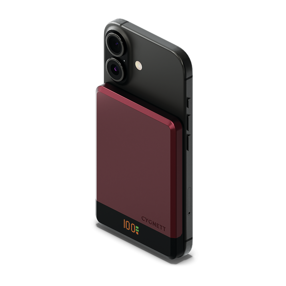 Cygnett Power bank magnetico wireless 5000mAh 10W ciliegia