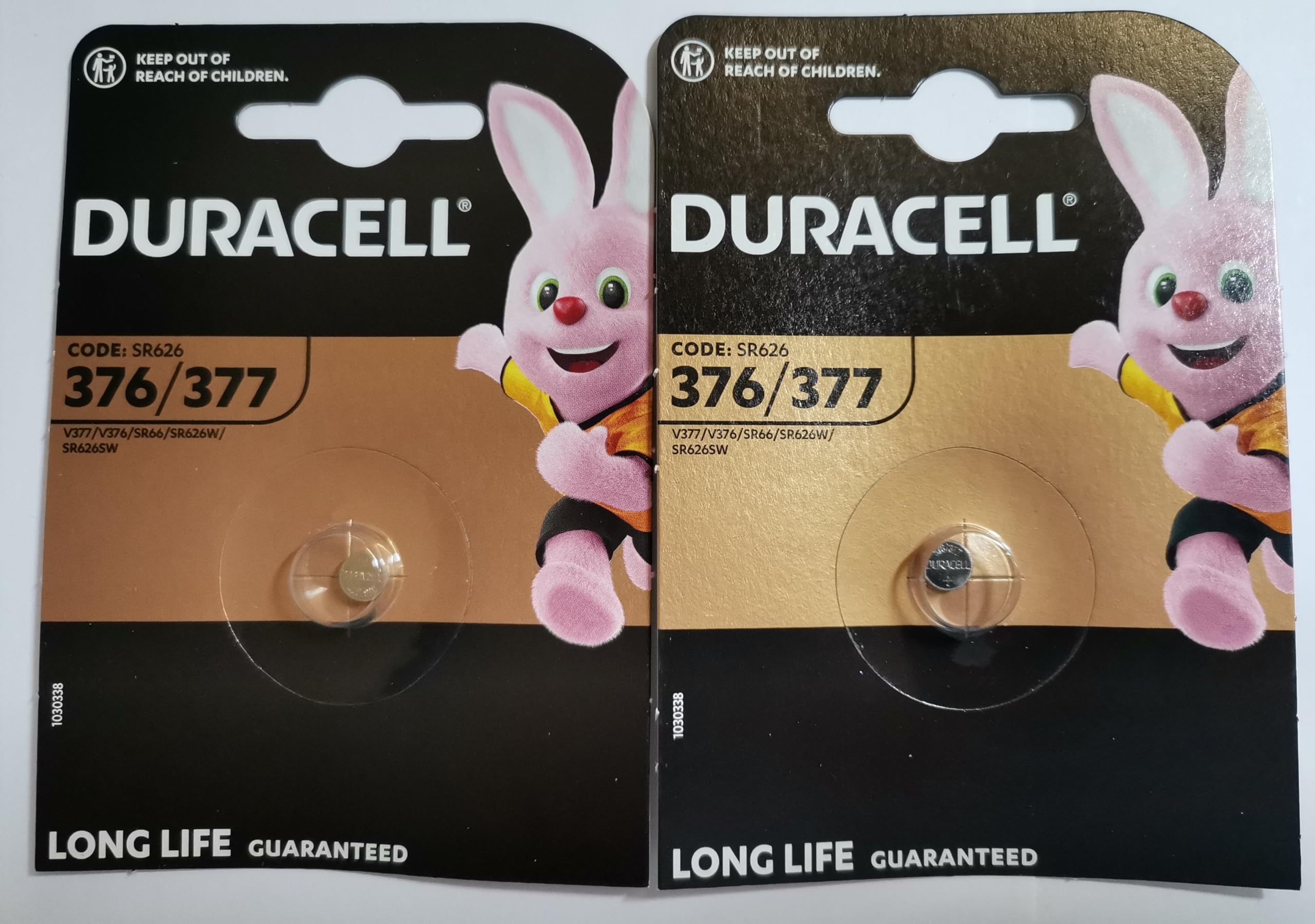 Duracell 377 SR626SW Pila orologio argento 2 pezzi