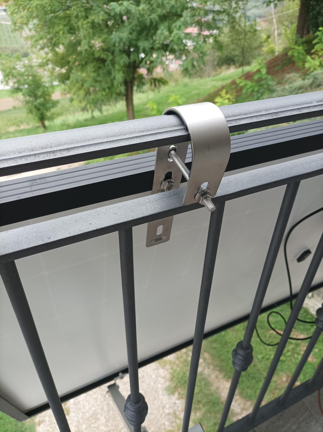 Leicke ULL staffa per pannello solare balcone alluminio
