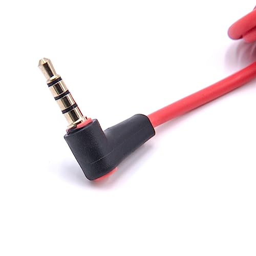 vhbw RemoteTalk cavo audio cuffie Beats rosso-nero 1 m