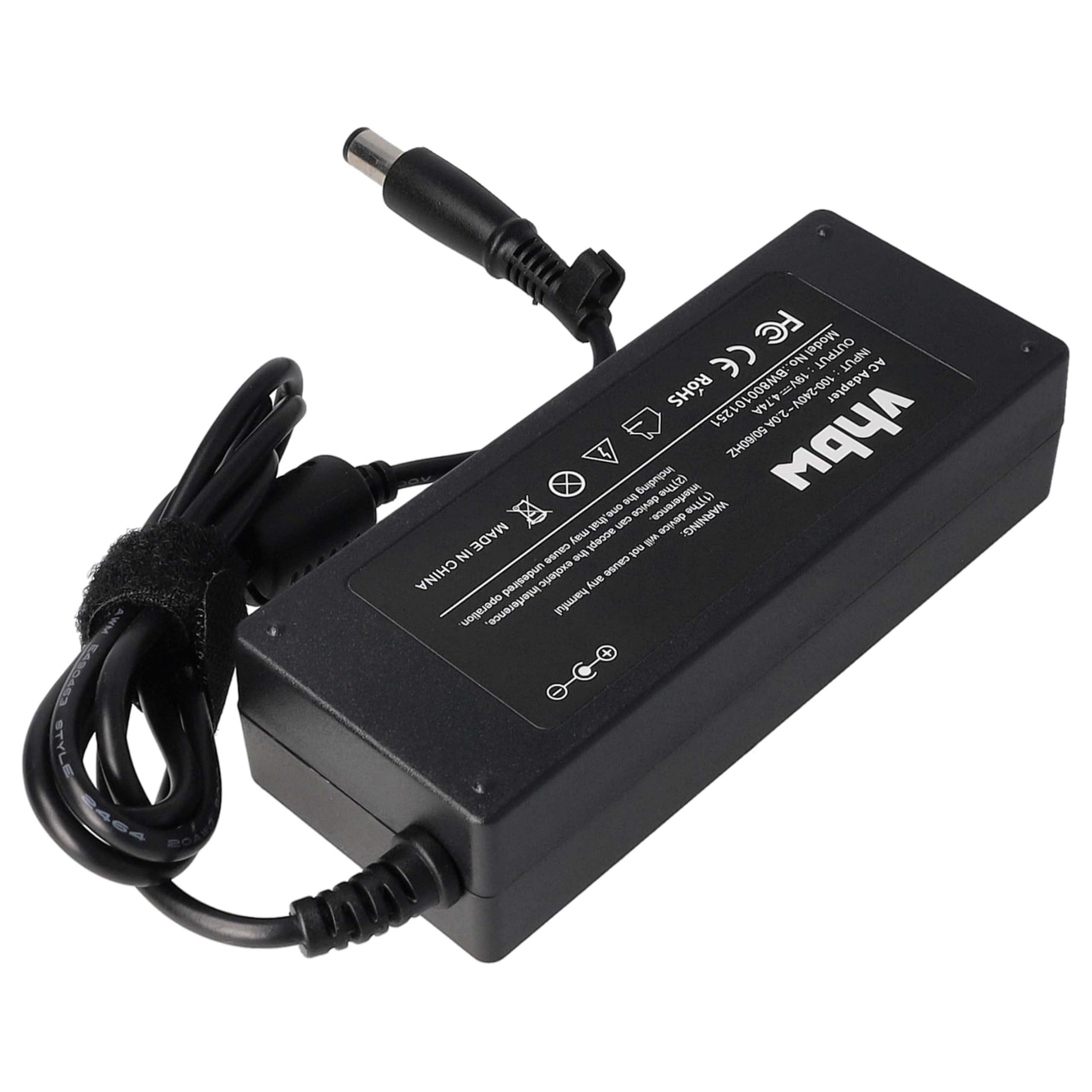 vhbw Alimentatore notebook per HP ProBook 90W 19V nero