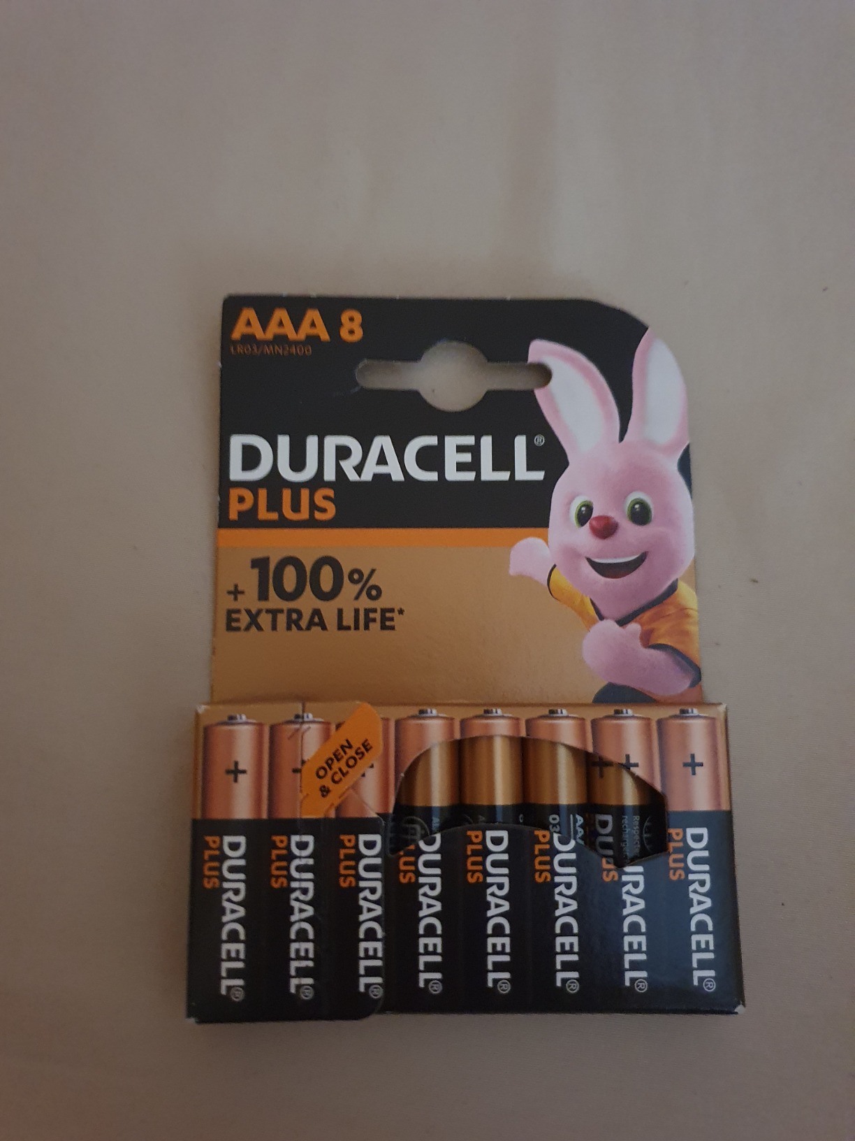 Duracell Plus Pile Alcaline AAA MN2400 8 Pezzi