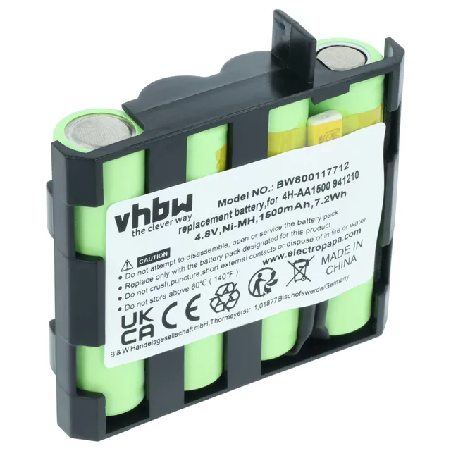 vhbw Batteria per Compex Fit 1.0 1500mAh NiMH