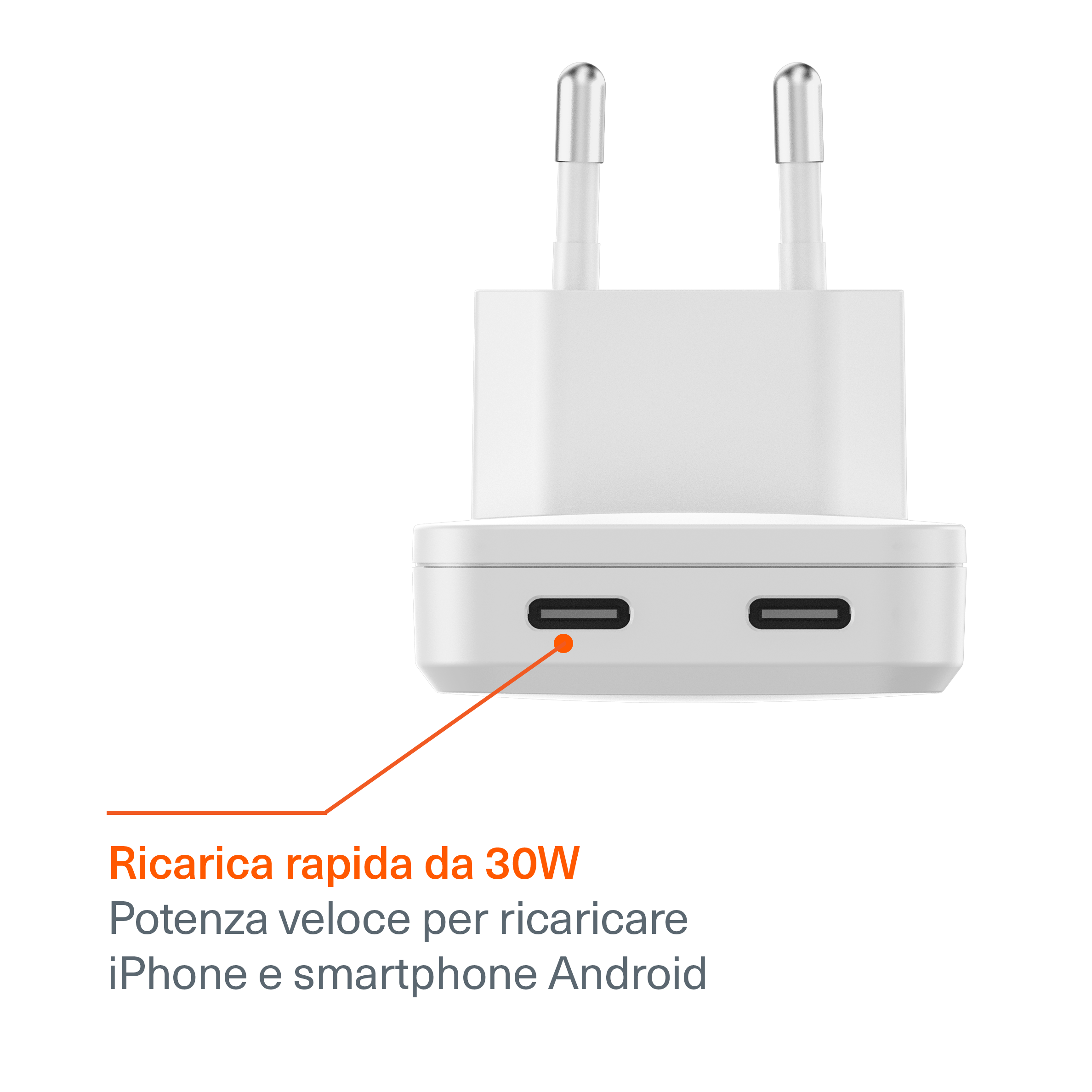 Cygnett ChargePlus Caricatore GaN USB-C Doppio 35W
