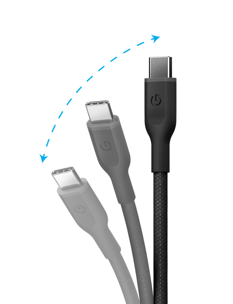 Energea Flow 60 cavo USB-C 60W nylon nero 1,5 m