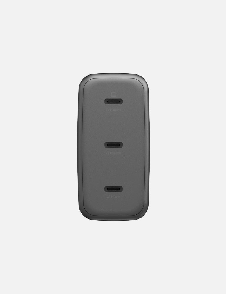 Energea AmpCharge GaN100 caricatore muro 100W 3 USB-C Gunmetal