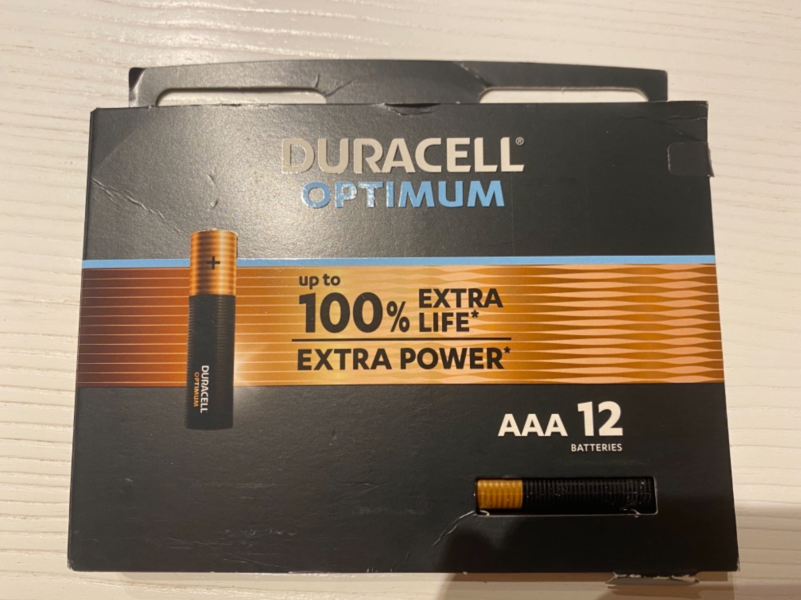 Duracell Optimum AAA batterie alcaline 12 pezzi power boost
