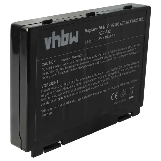 vhbw A32-F82 batteria notebook Asus 4400mAh 11,1V