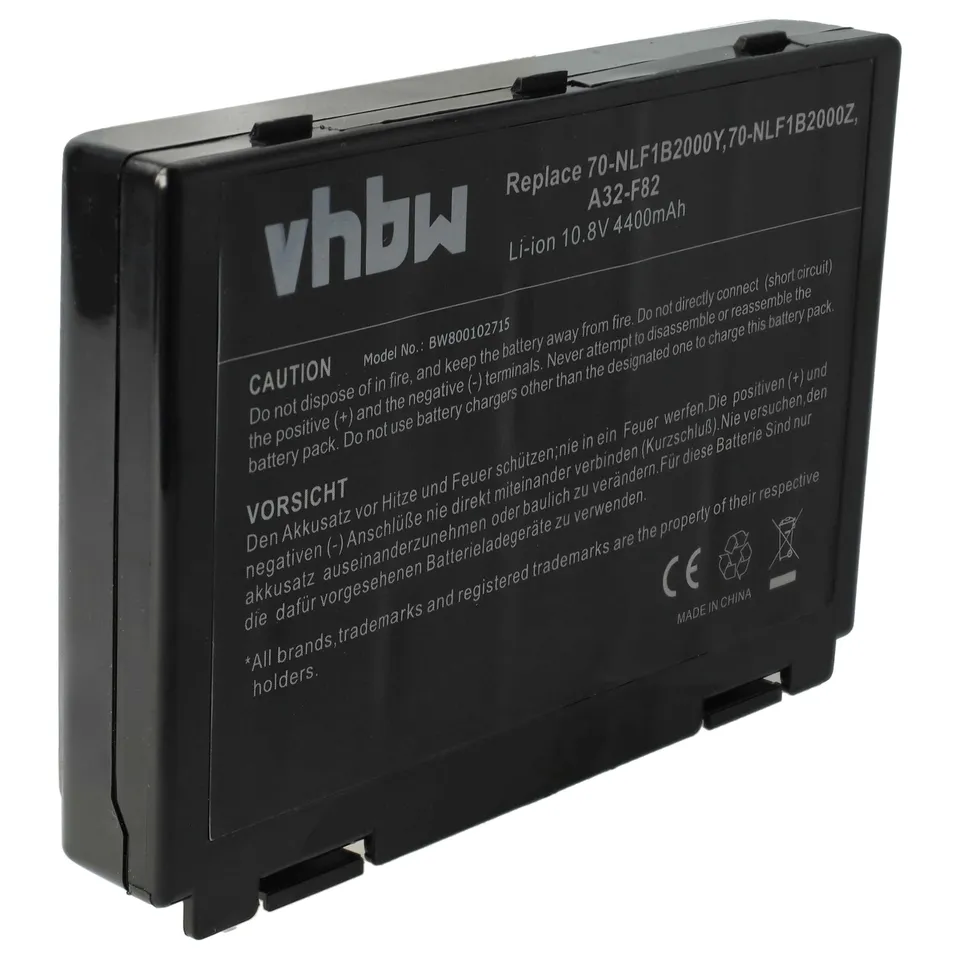 vhbw A32-F82 batteria notebook Asus 4400mAh 11,1V