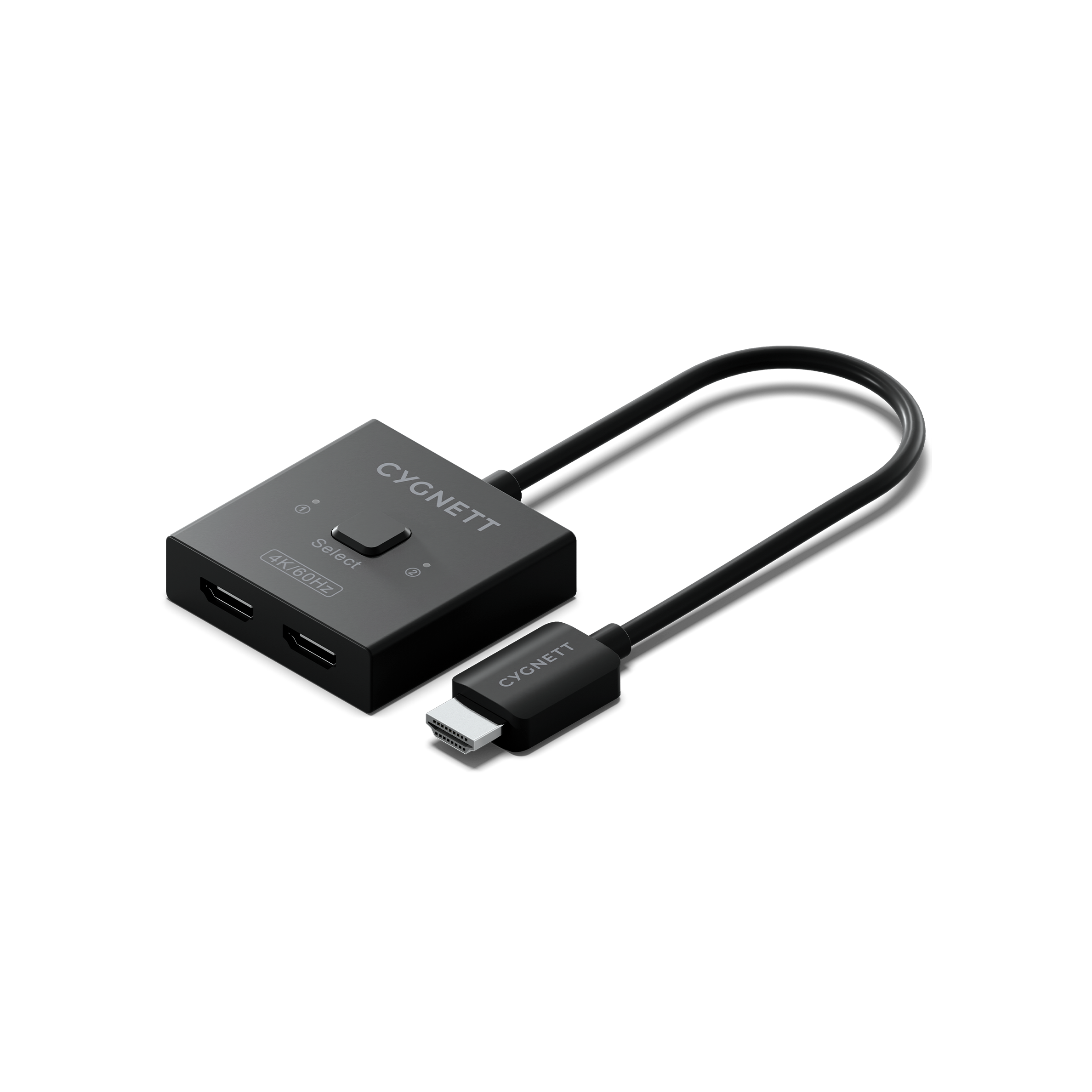 Cygnett Switch HDMI 2-in-1 splitter 4K 60Hz cavo 50 cm