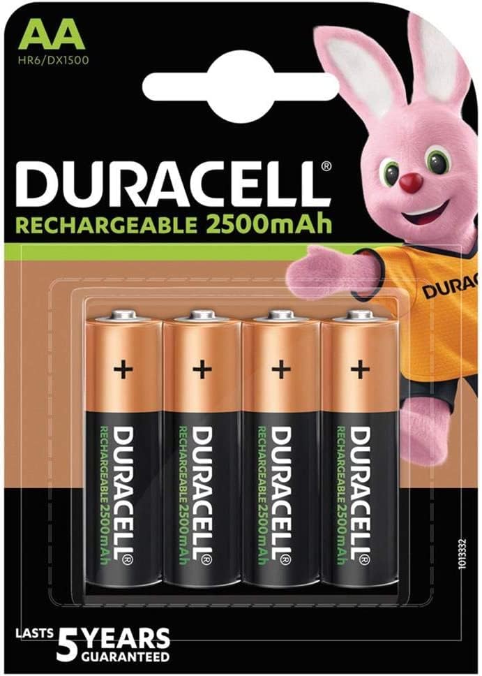 Duracell Rechargeable pile stilo AA 2500mAh 4 pezzi