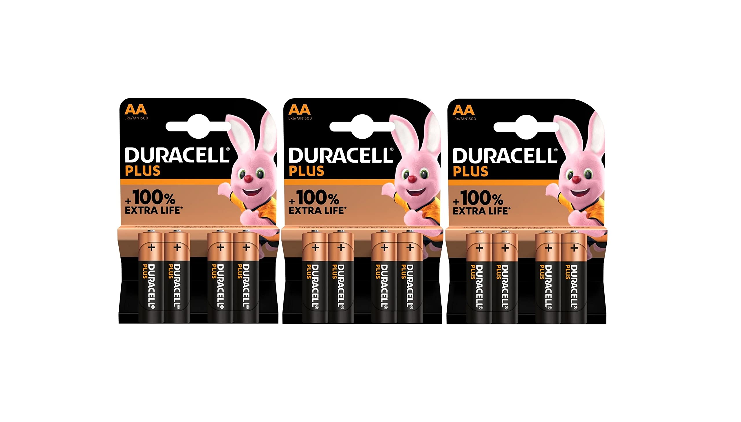 Duracell Plus pile stilo AA alcaline Plus 12 pezzi lunga durata
