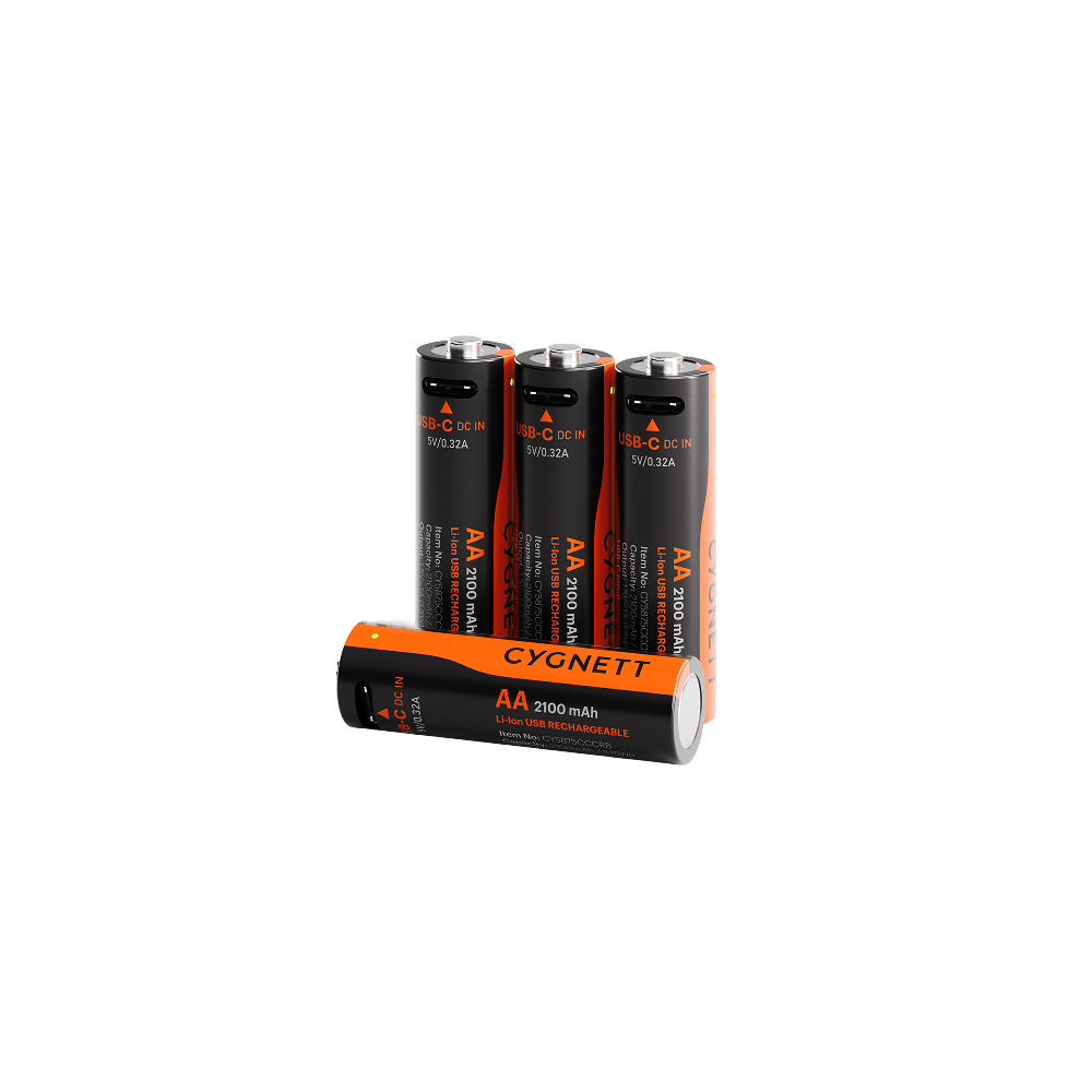 Cygnett batterie AA ricaricabili USB-C 4 pezzi 1,5V