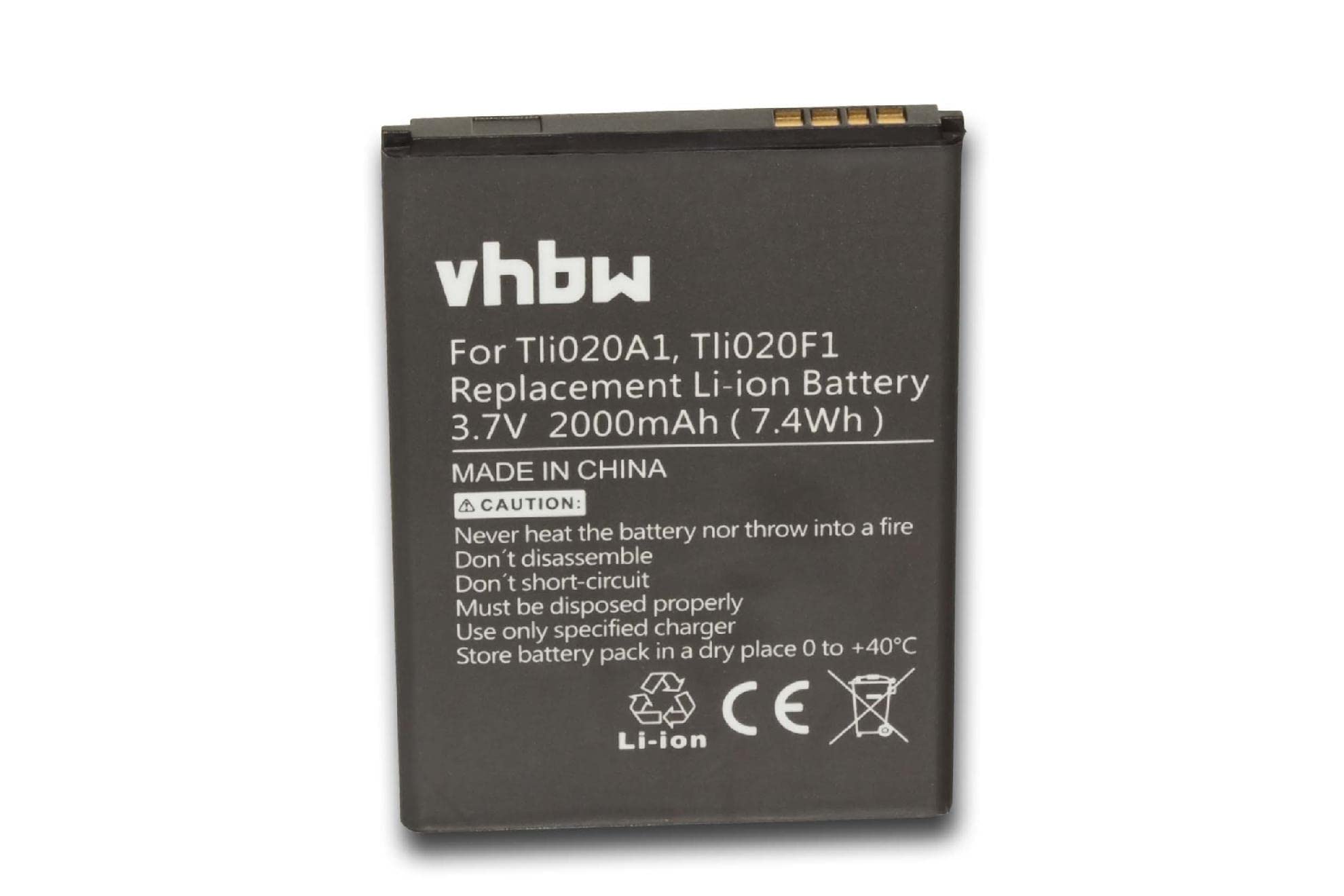 vhbw batteria smartphone 2000mAh per Alcatel OT-5042D 3,8V