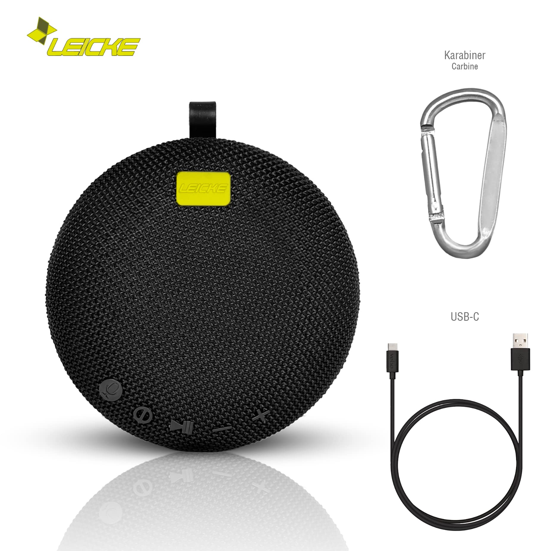 Leicke DJ Roxxx Round cassa Bluetooth portatile IPX7 radio