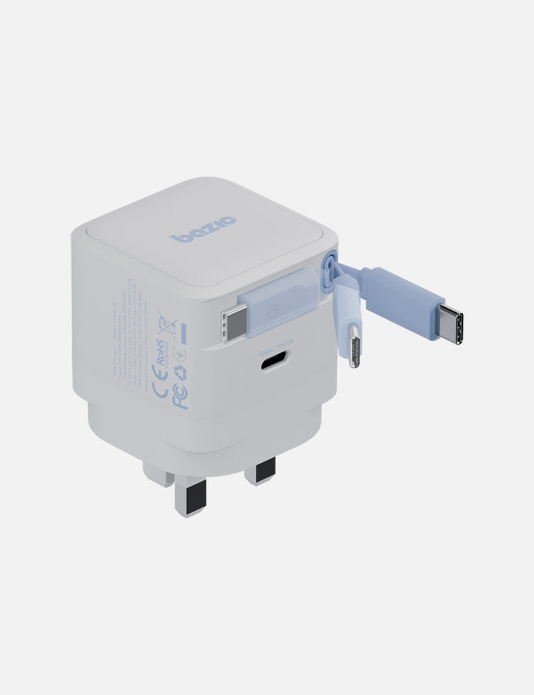 Energea Retrek 35 caricabatterie muro 35W UK White cavo retrattile
