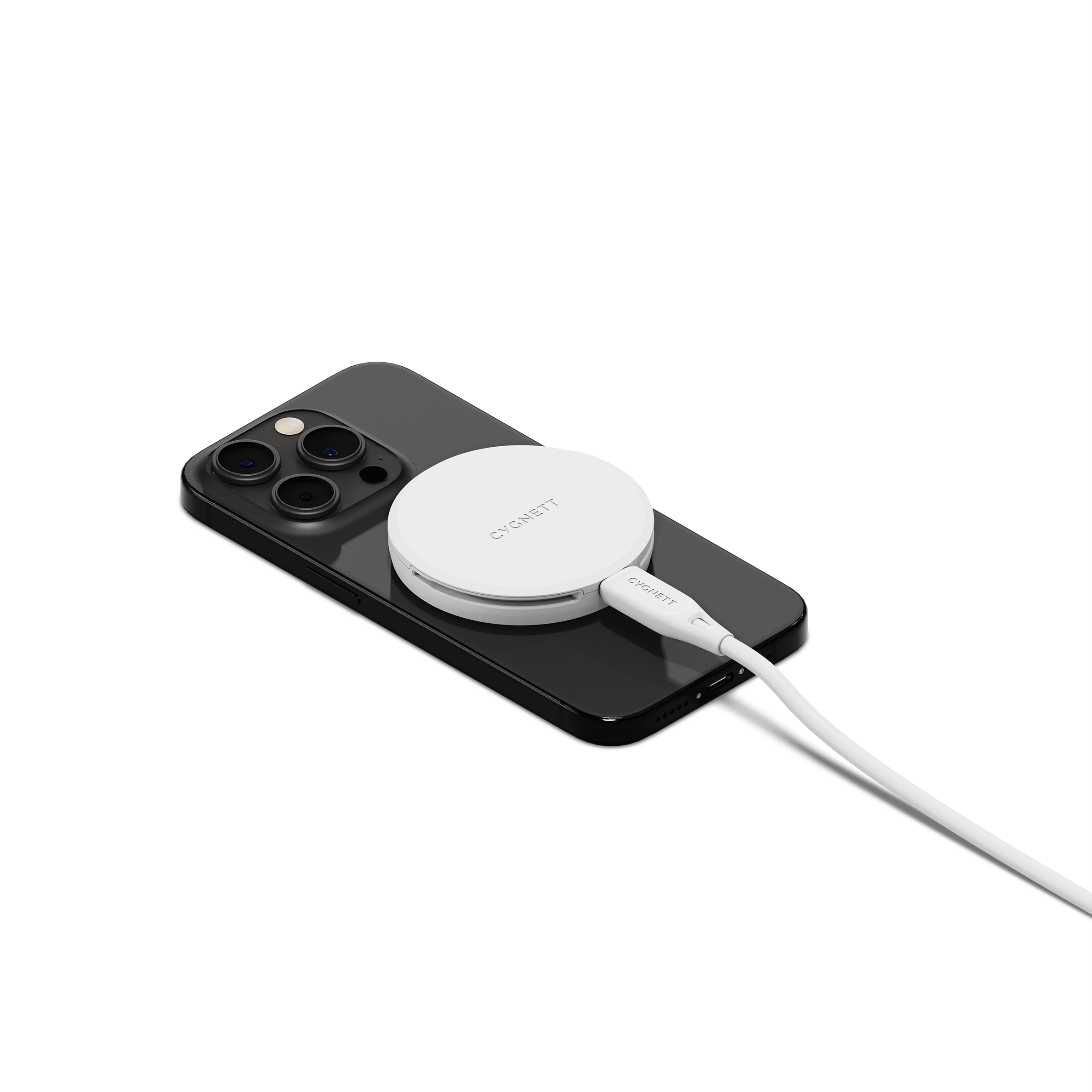 Cygnett ChargePuck caricatore wireless magnetico 15W bianco