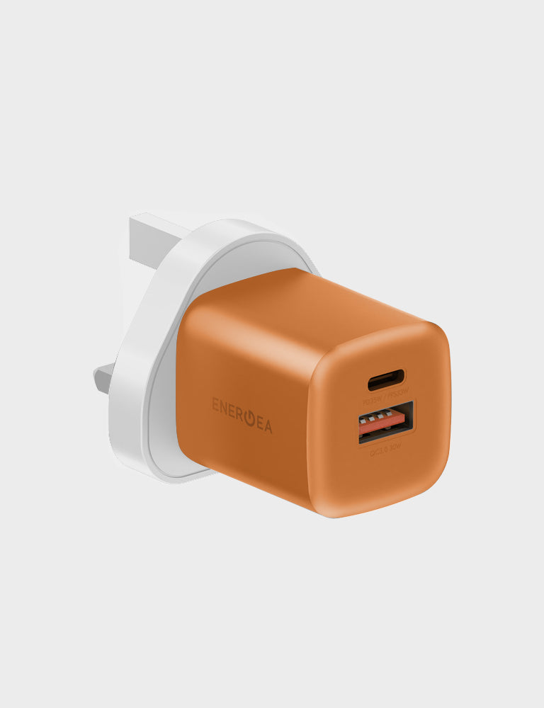 Energea AmpCharge GaN35 UK caricabatterie muro Gunmetal 35W GaN