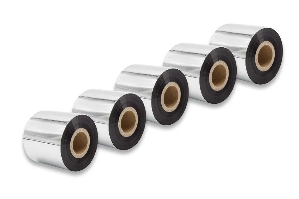 vhbw Nastro trasferimento termico 60mmx300m nero 5pz cera