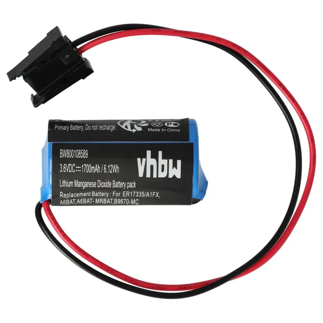 vhbw A6BAT batteria PLC 3,6V 1700mAh per Mitsubishi
