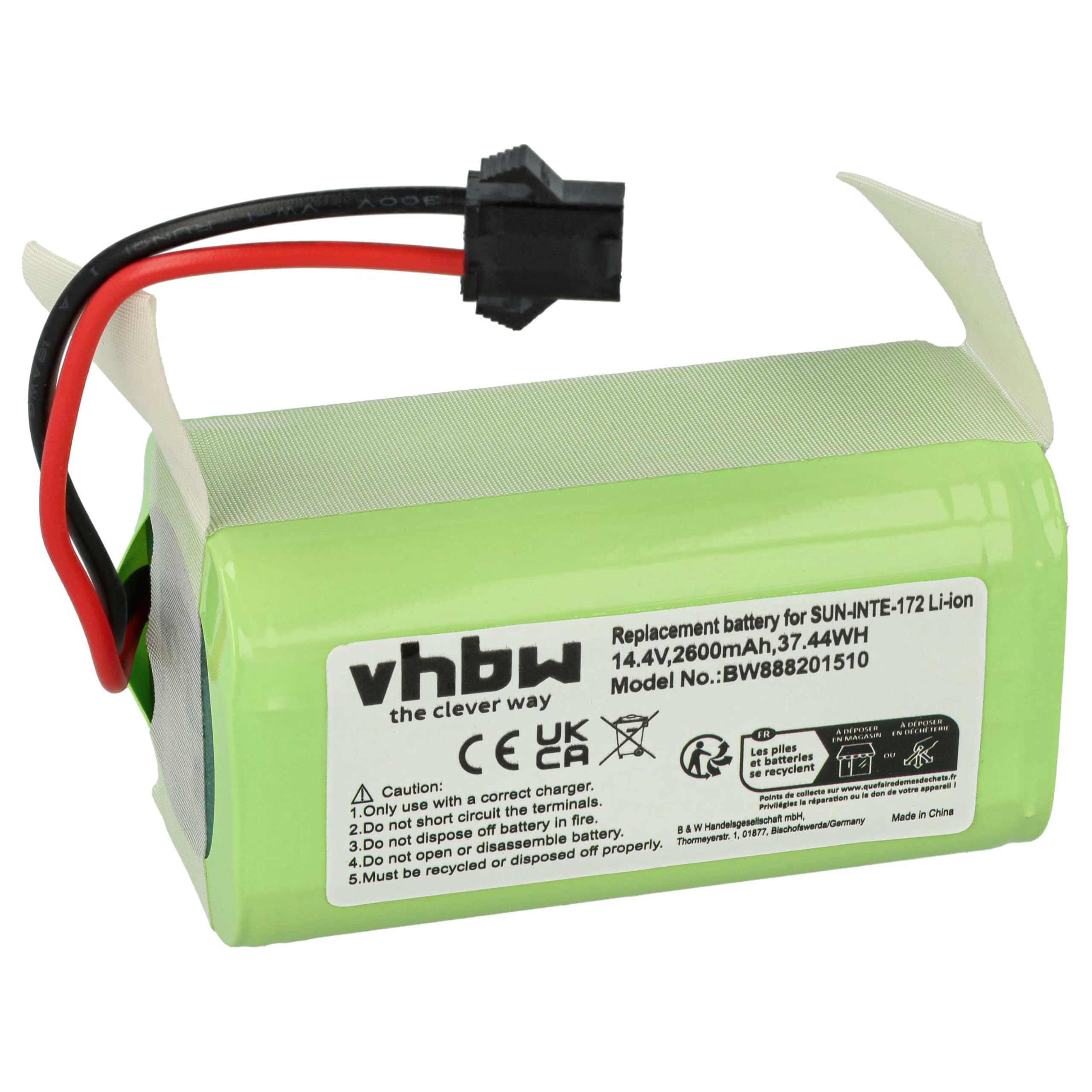 vhbw Batteria Venga VG RVC 3000 Robot 2600mAh 14,4V
