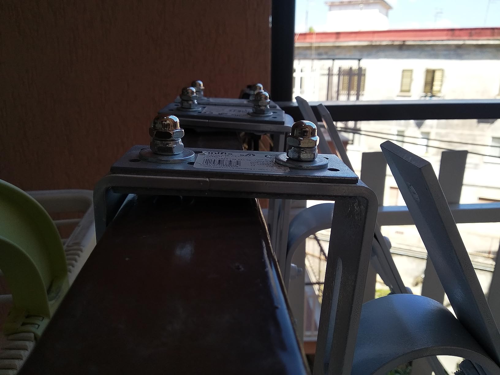 Leicke Supporto pannello solare balcone alluminio lungo