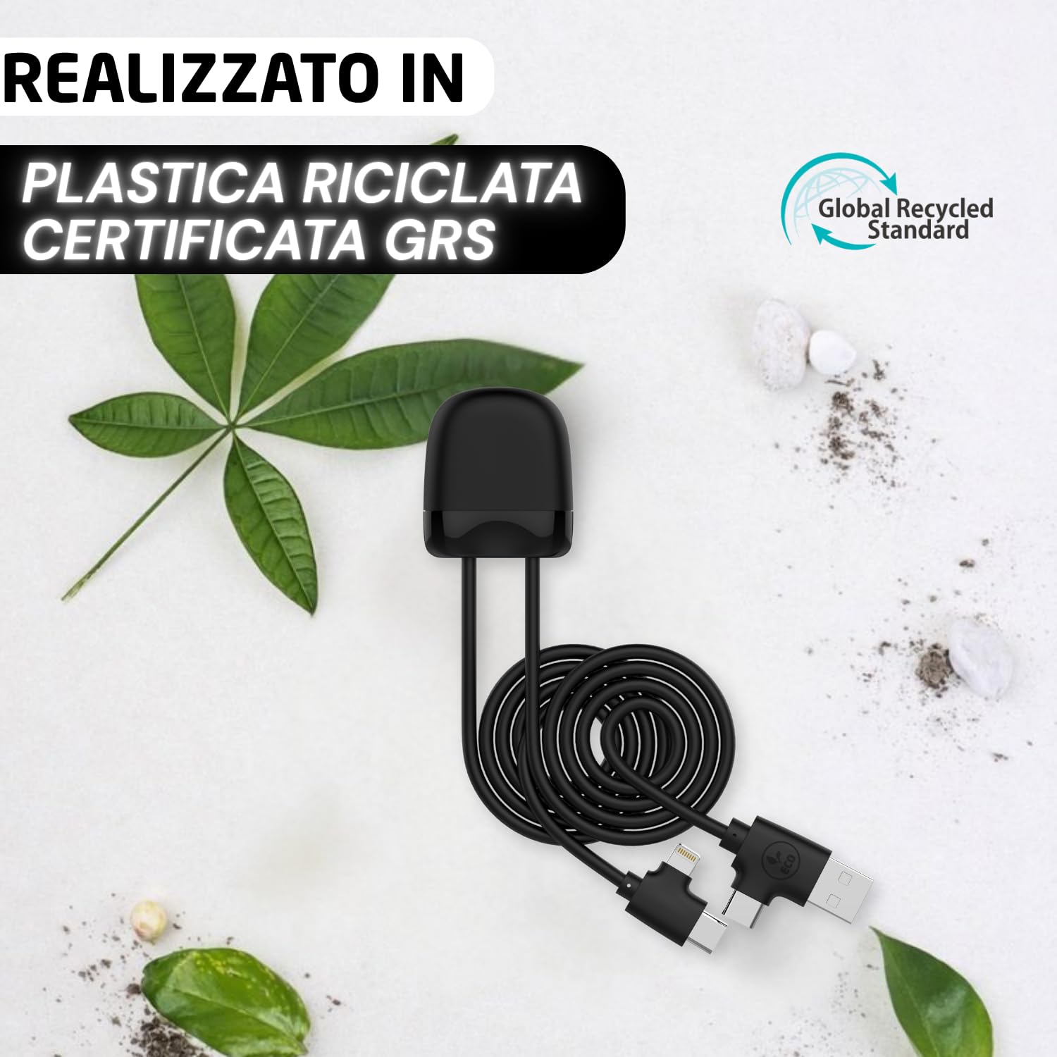 Xoopar ICE-C cavo USB 1m nero USB-C Lightning CarPlay