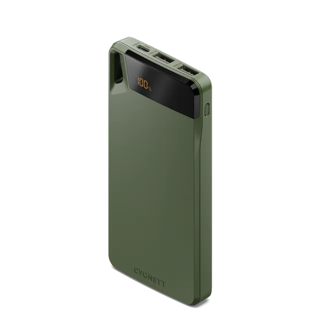 Cygnett ChargeUp Boost Power Bank 10000mAh 15W Verde display