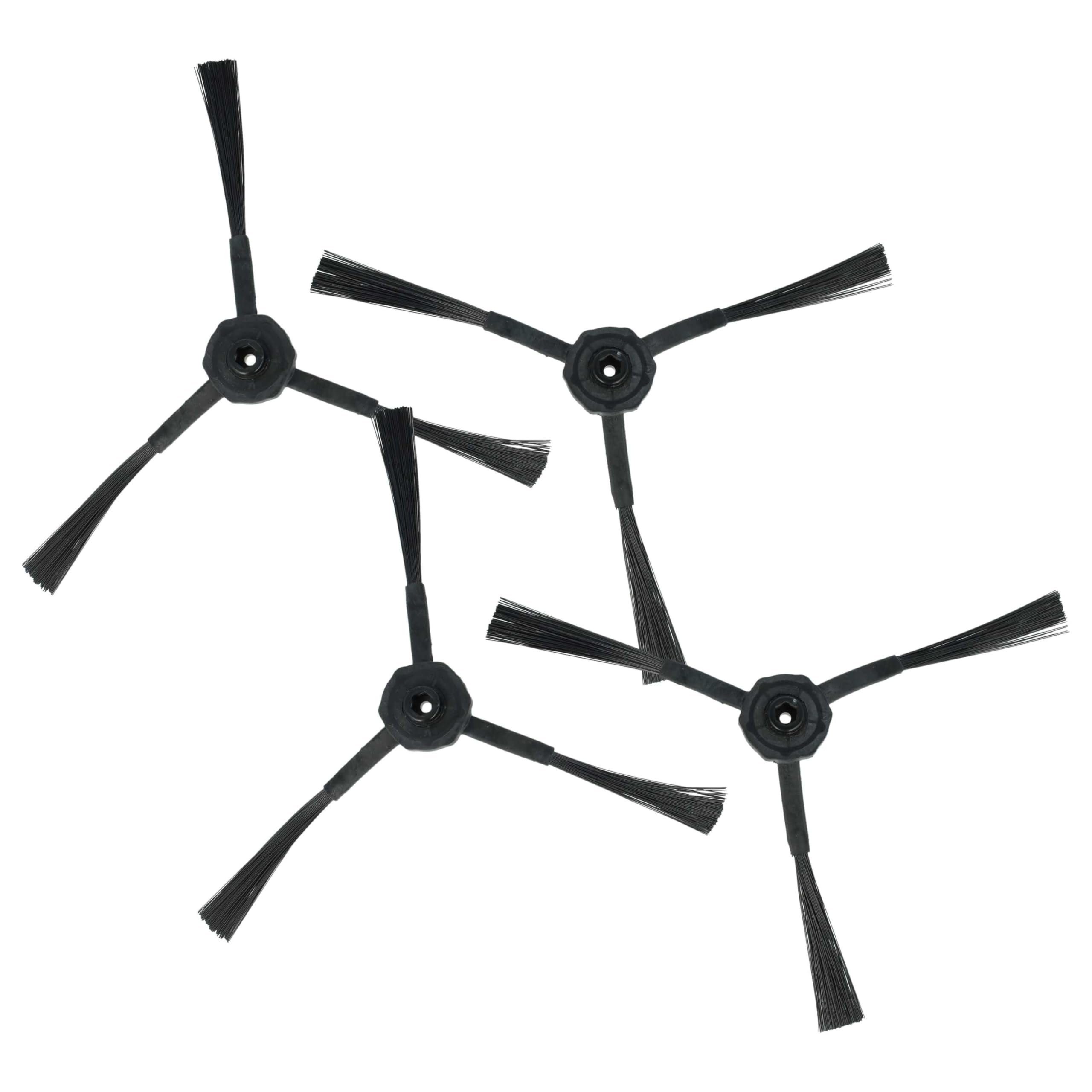 vhbw spazzola laterale nera 4x per Ariete Evolution 2.0